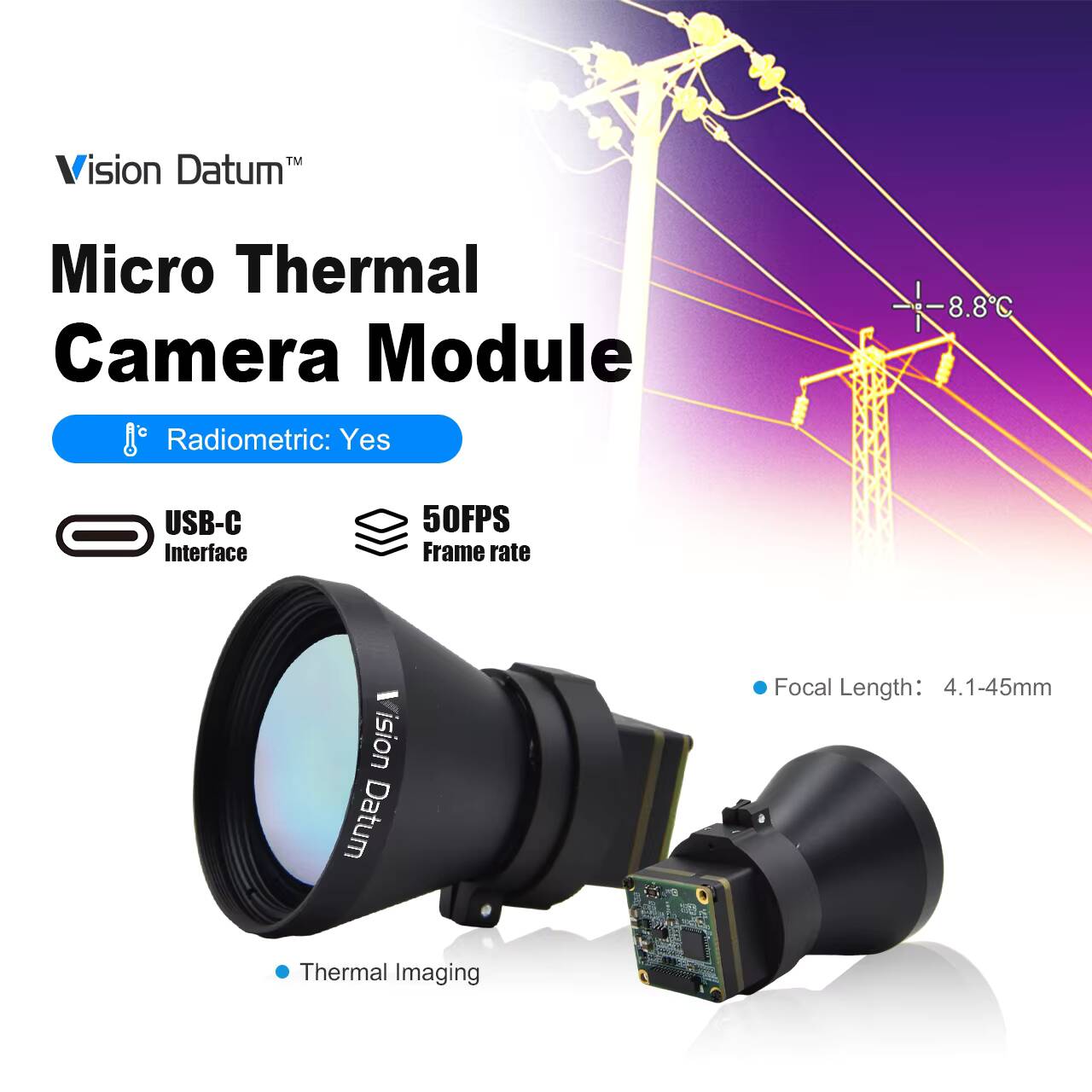 1280X1024 LWIR 12Um Niet-gekoe - Thermal Imager Drone Gimbal recensie en prijs
