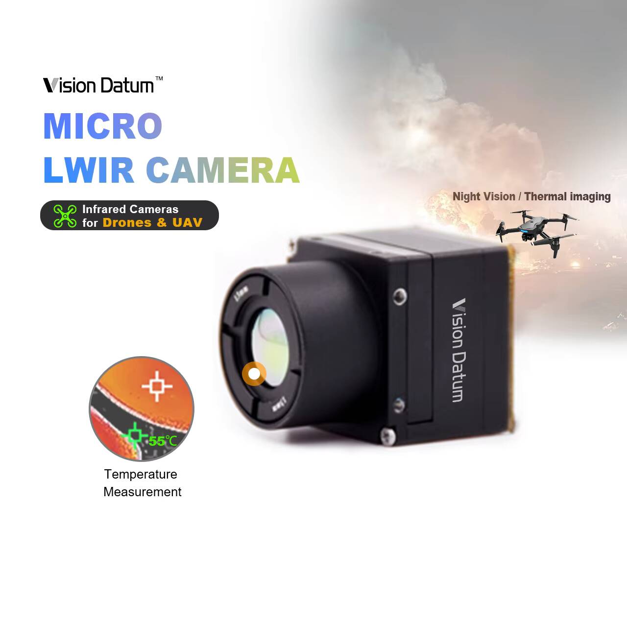 1280X1024 LWIR 12Um Niet-gekoe - Thermal Imager Drone Gimbal recensie en prijs
